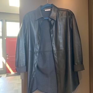 Dec faux leather shirt / coat